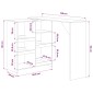 vidaXL Τραπέζι Μπαρ με Κινητή Ραφιέρα Μαύρο 138 x 39 x 110 εκ.