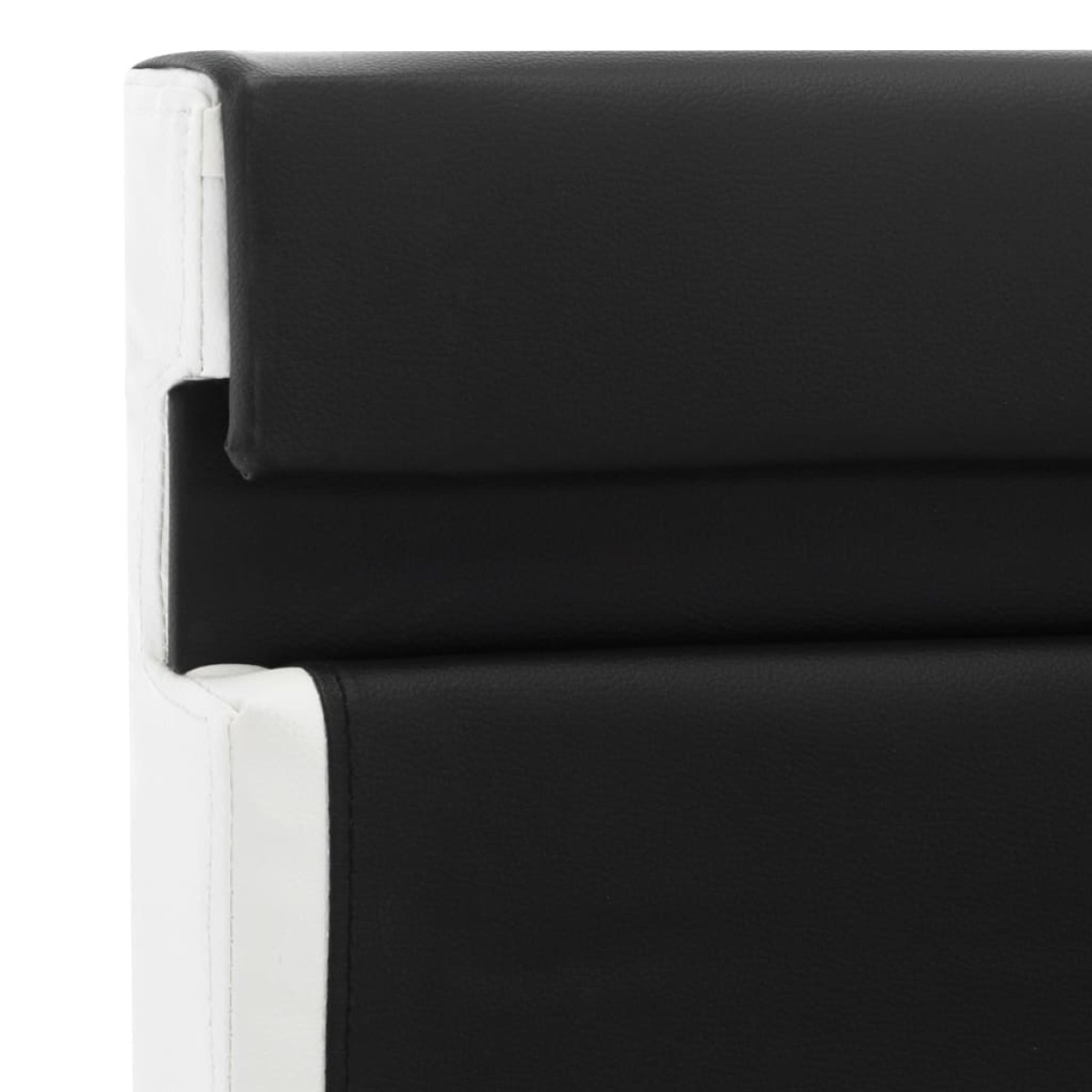 vidaXL Πλαίσιο Κρεβατιού με LED Μαύρο 180x200 εκ. από Συνθετικό Δέρμα