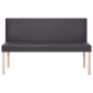 vidaXL Παγκάκι Γκρι 139,5 εκ. από Συνθετικό Δέρμα