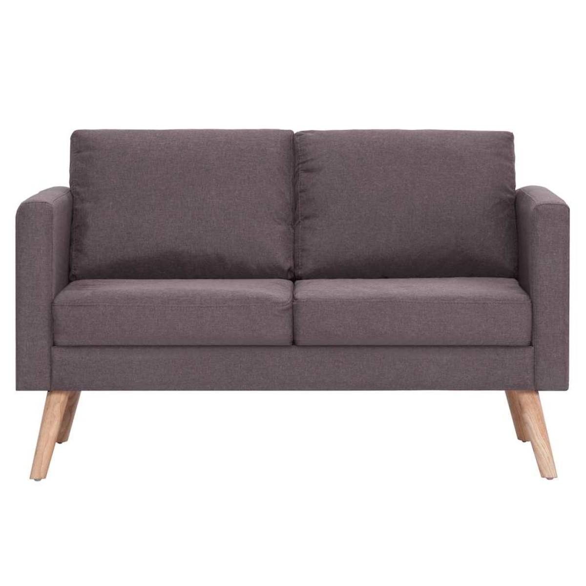 vidaXL Καναπές Διθέσιος Χρώμα Taupe Υφασμάτινος