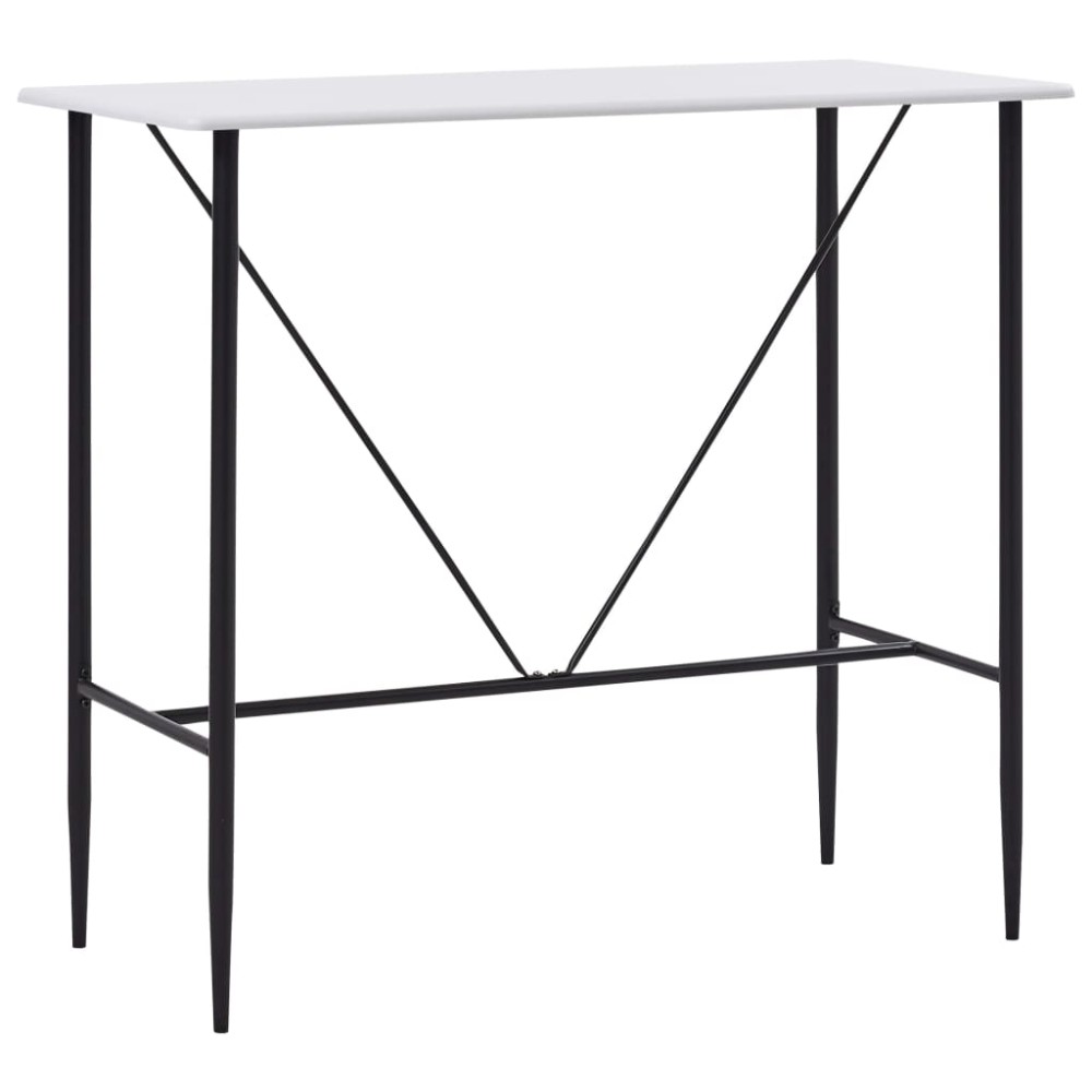 vidaXL Τραπέζι Μπαρ Λευκό 120 x 60 x 110 εκ. από MDF