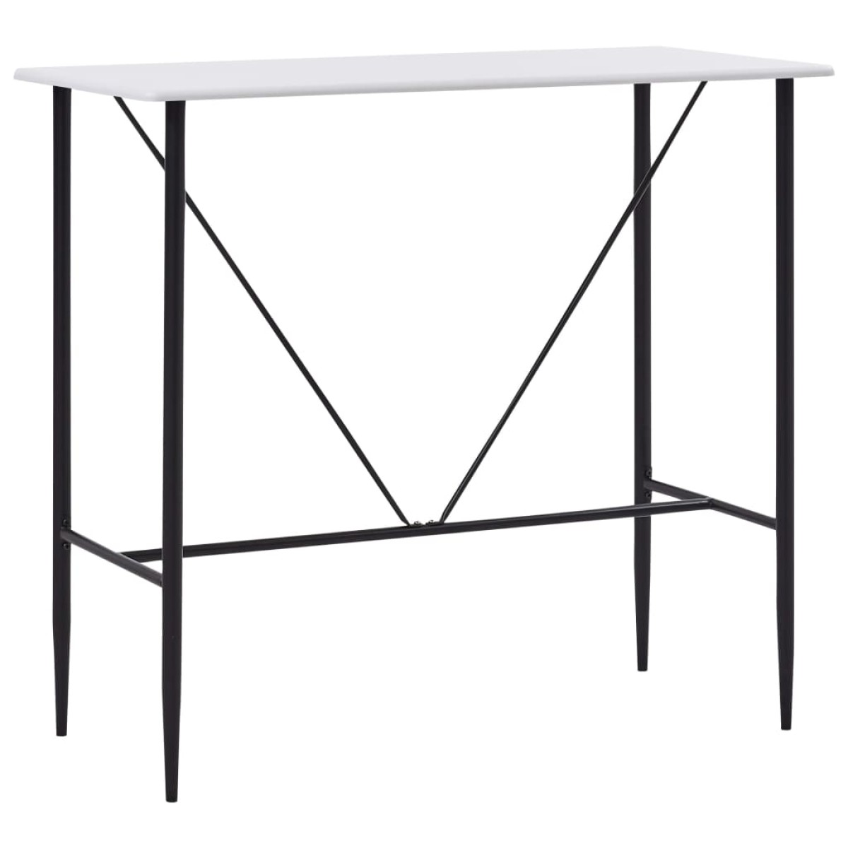 vidaXL Τραπέζι Μπαρ Λευκό 120 x 60 x 110 εκ. από MDF