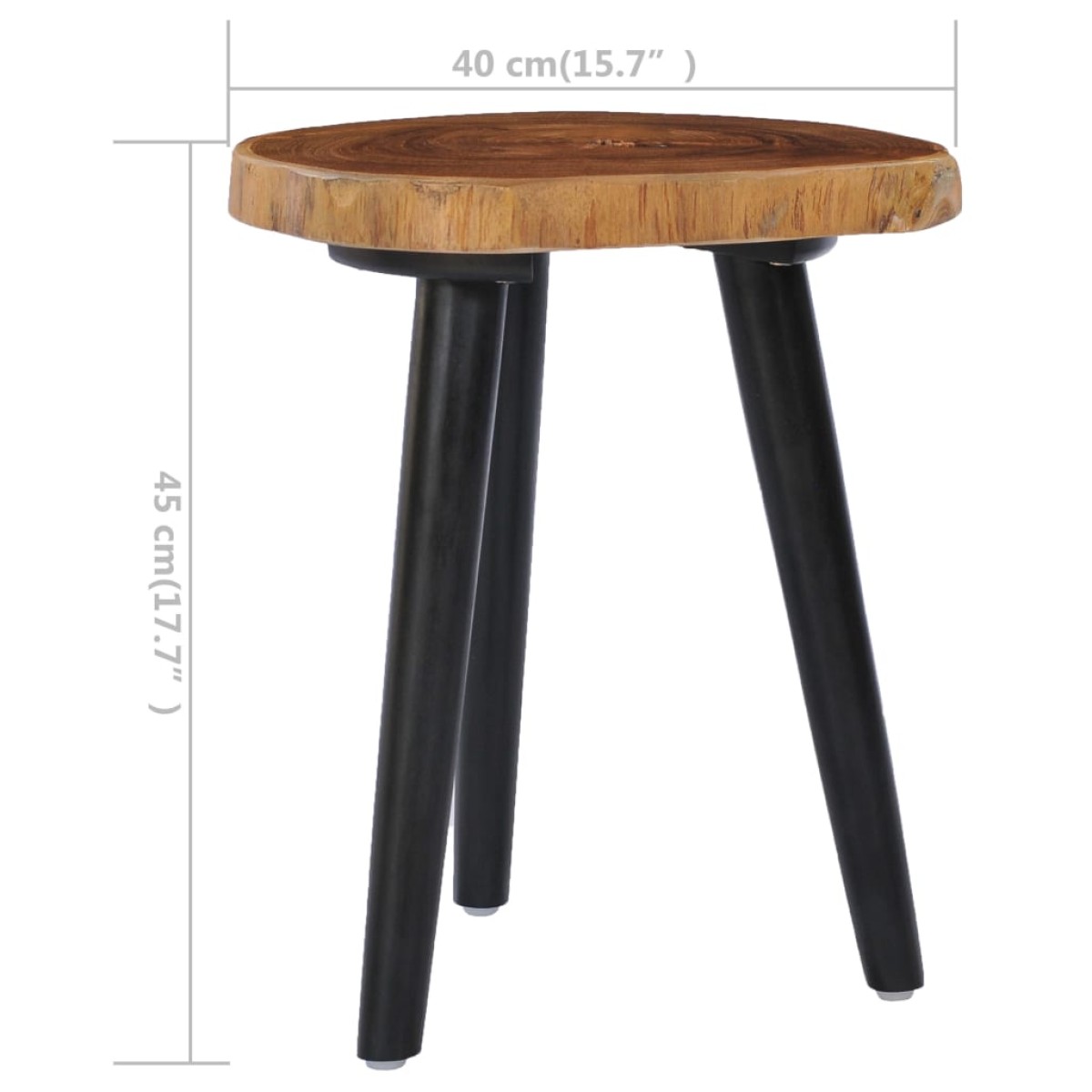 vidaXL Τραπεζάκι Σαλονιού 40 x 45 εκ. από Μασίφ Ξύλο Teak