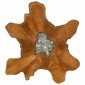vidaXL Τραπεζάκι Σαλονιού 70x45 εκ. από Μασίφ Ξύλο Teak / Συνθ. Ρητίνη