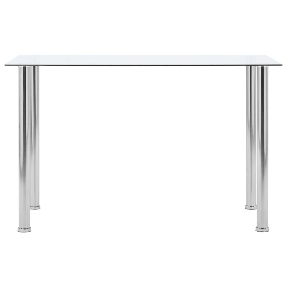 vidaXL Τραπεζαρία Διάφανη 120 x 60 x 75 εκ. από Ψημένο Γυαλί