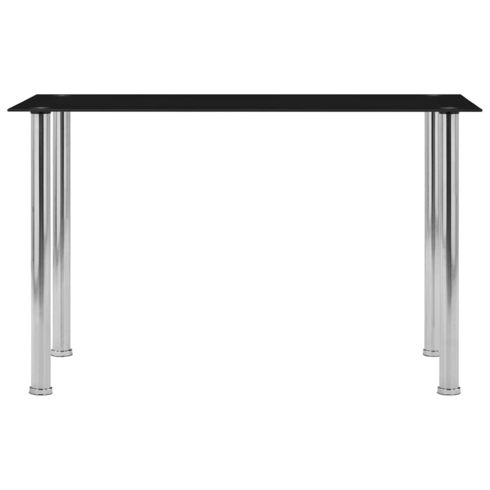 vidaXL Τραπεζαρία Μαύρη 120 x 60 x 75 εκ. από Ψημένο Γυαλί