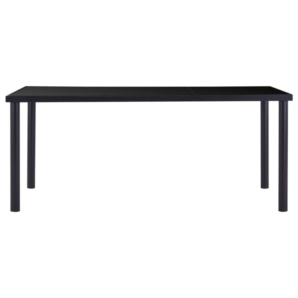 vidaXL Τραπεζαρία Μαύρη 180 x 90 x 75 εκ. από Ψημένο Γυαλί