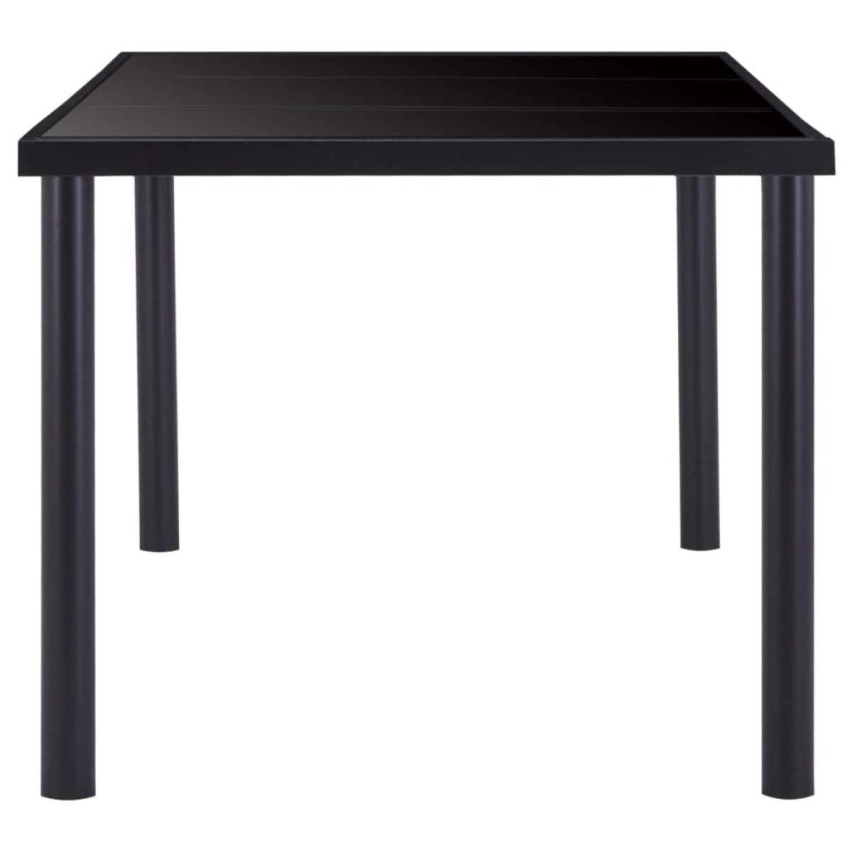 vidaXL Τραπεζαρία Μαύρη 180 x 90 x 75 εκ. από Ψημένο Γυαλί