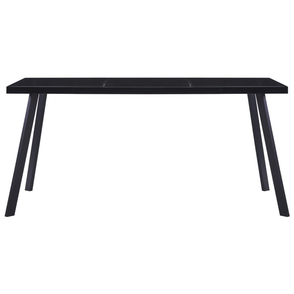 vidaXL Τραπεζαρία Μαύρη 180 x 90 x 75 εκ. από Ψημένο Γυαλί