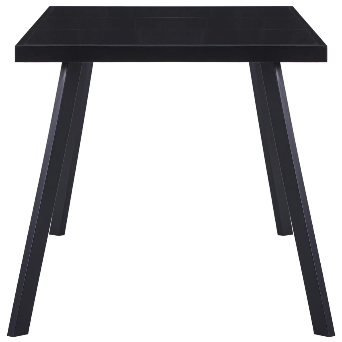 vidaXL Τραπεζαρία Μαύρη 180 x 90 x 75 εκ. από Ψημένο Γυαλί