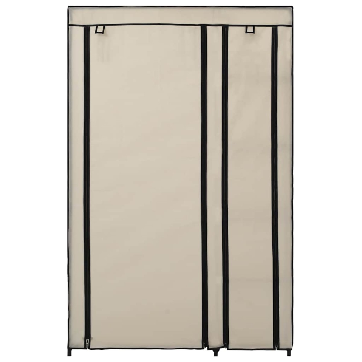 vidaXL Ντουλάπα Αναδιπλούμενη Κρεμ 110 x 45 x 175 εκ. Υφασμάτινη