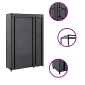 vidaXL Ντουλάπα Αναδιπλούμενη Γκρι 110 x 45 x 175 εκ. Υφασμάτινη