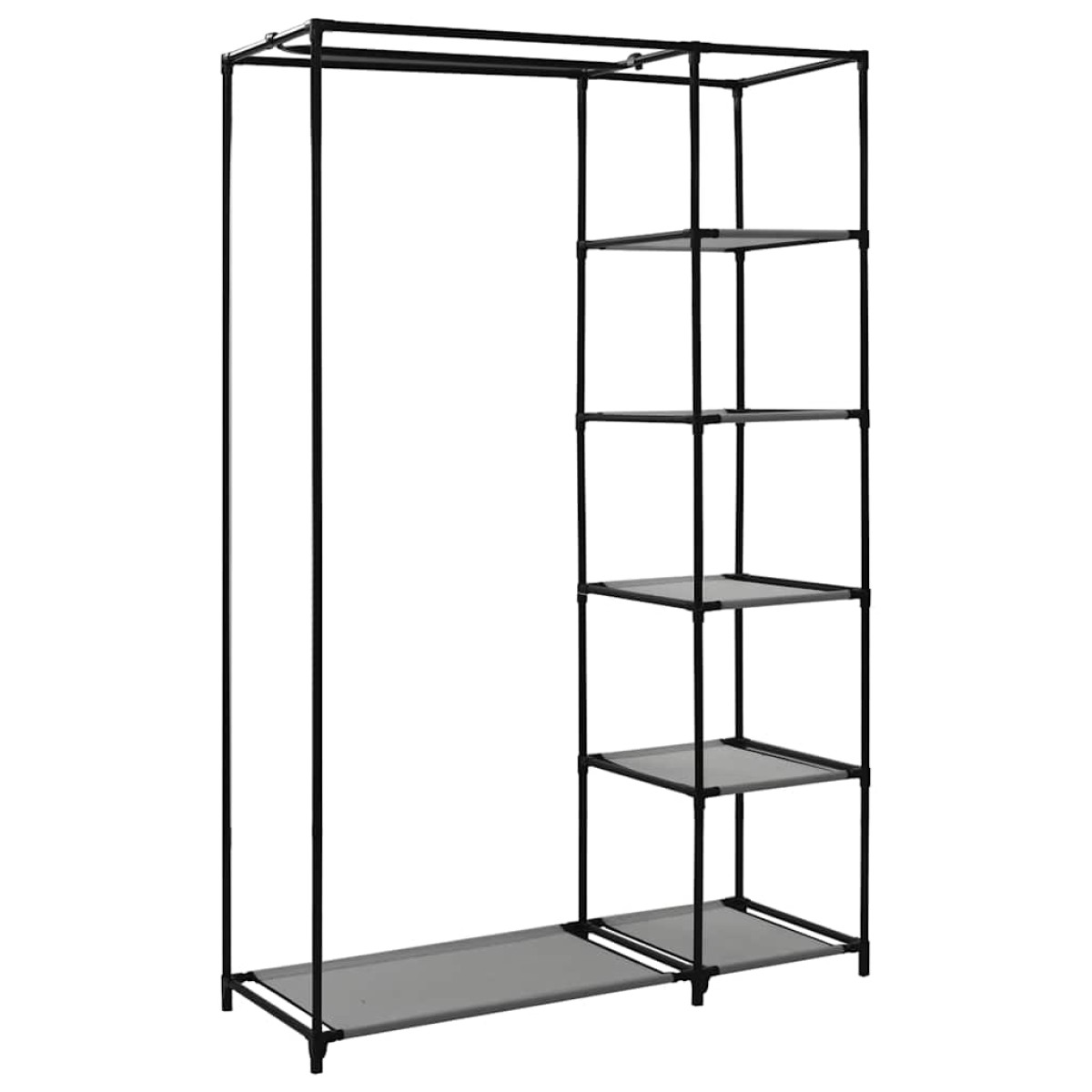 vidaXL Ντουλάπα Αναδιπλούμενη Γκρι 110 x 45 x 175 εκ. Υφασμάτινη
