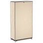 282429 vidaXL Shoe Cabinet with Cover Cream 58x28x106 cm Fabric