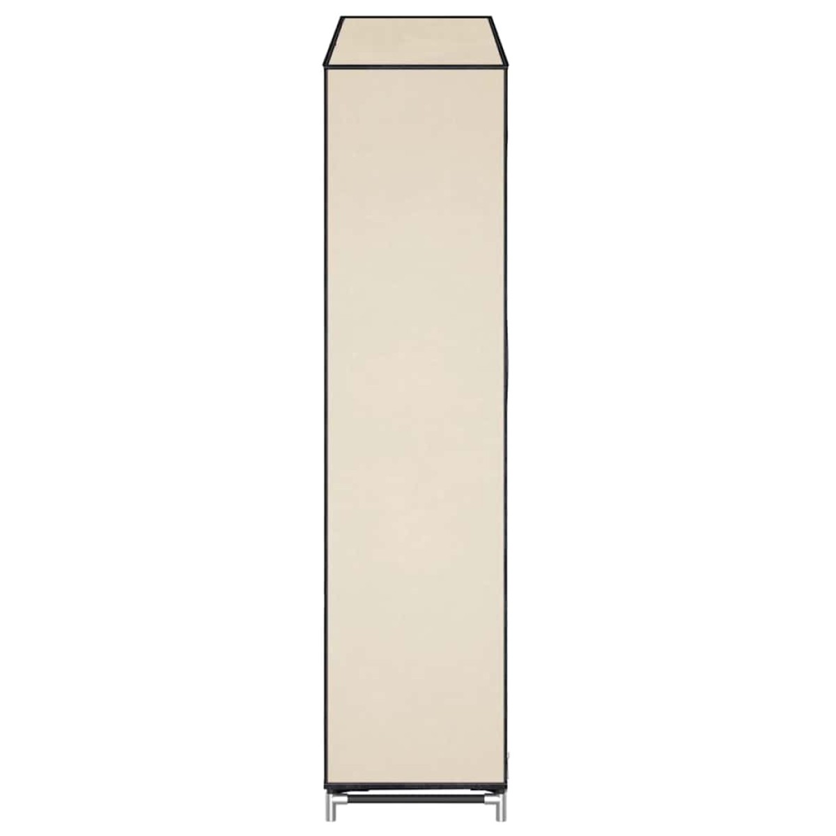 282433 vidaXL Shoe Cabinet with Cover Cream 115x28x110 cm Fabric