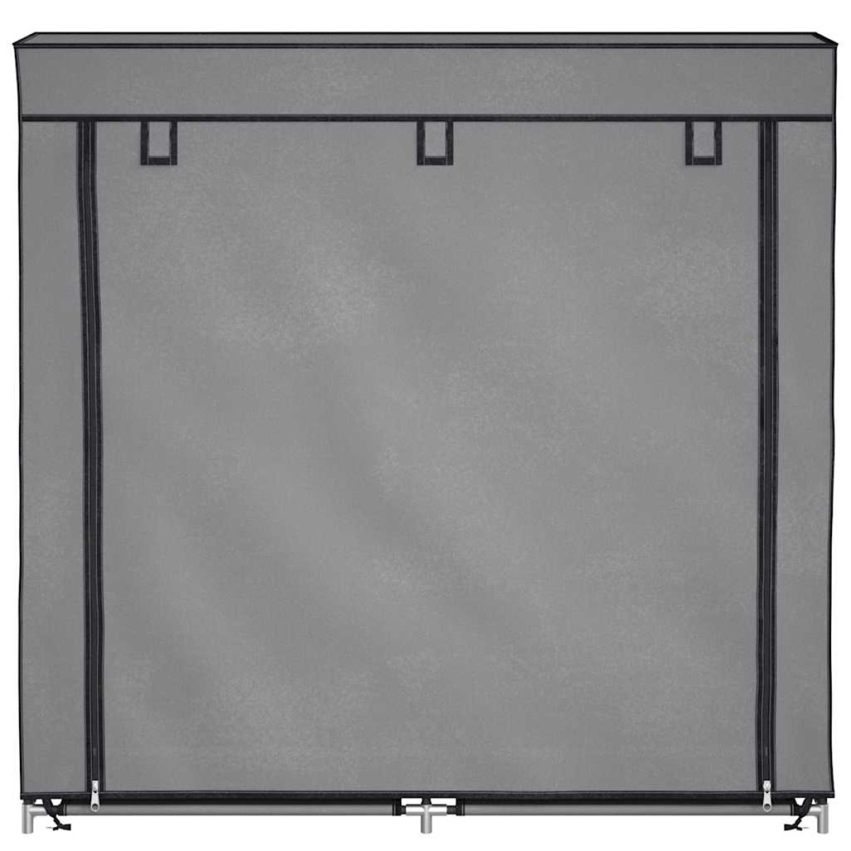 282434 vidaXL Shoe Cabinet with Cover Grey 115x28x110 cm Fabric