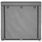 282434 vidaXL Shoe Cabinet with Cover Grey 115x28x110 cm Fabric