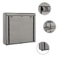 282434 vidaXL Shoe Cabinet with Cover Grey 115x28x110 cm Fabric