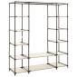 vidaXL Ντουλάπα με Ράφια / Σωλήνες Κρεμ 150x45x176 εκ. Υφασμάτινη