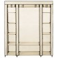 vidaXL Ντουλάπα με Ράφια / Σωλήνες Κρεμ 150x45x176 εκ. Υφασμάτινη