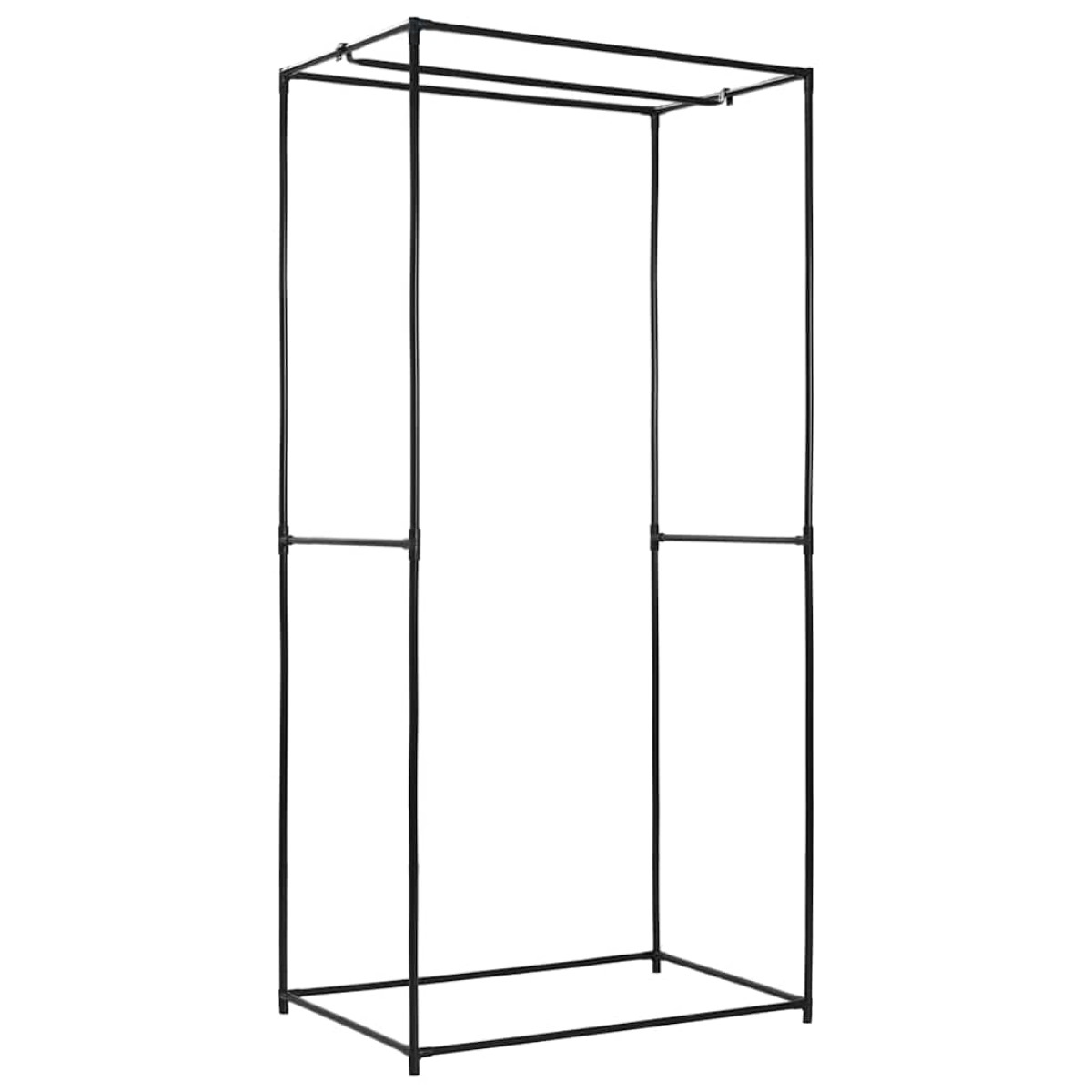 282437 vidaXL Wardrobe Black 75x50x160 cm