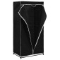 282441 vidaXL Wardrobes 2 pcs Black 75x50x160 cm