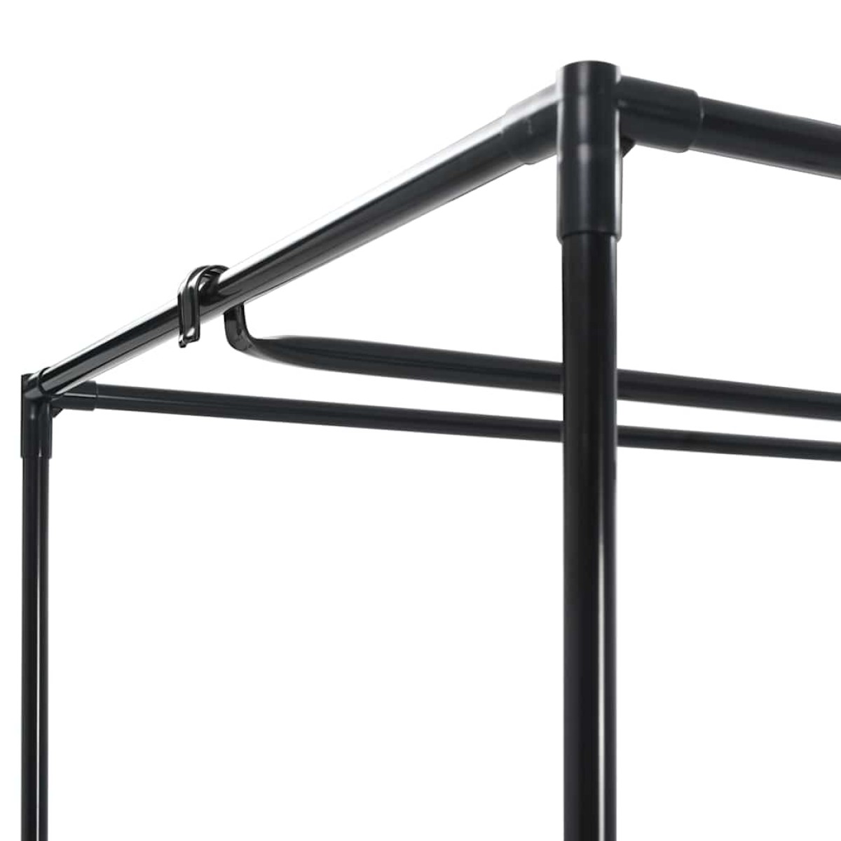 282441 vidaXL Wardrobes 2 pcs Black 75x50x160 cm