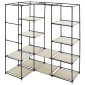 282451 vidaXL Corner Wardrobe Cream 130x87x169 cm