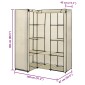 282451 vidaXL Corner Wardrobe Cream 130x87x169 cm
