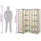 282451 vidaXL Corner Wardrobe Cream 130x87x169 cm