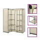 282451 vidaXL Corner Wardrobe Cream 130x87x169 cm