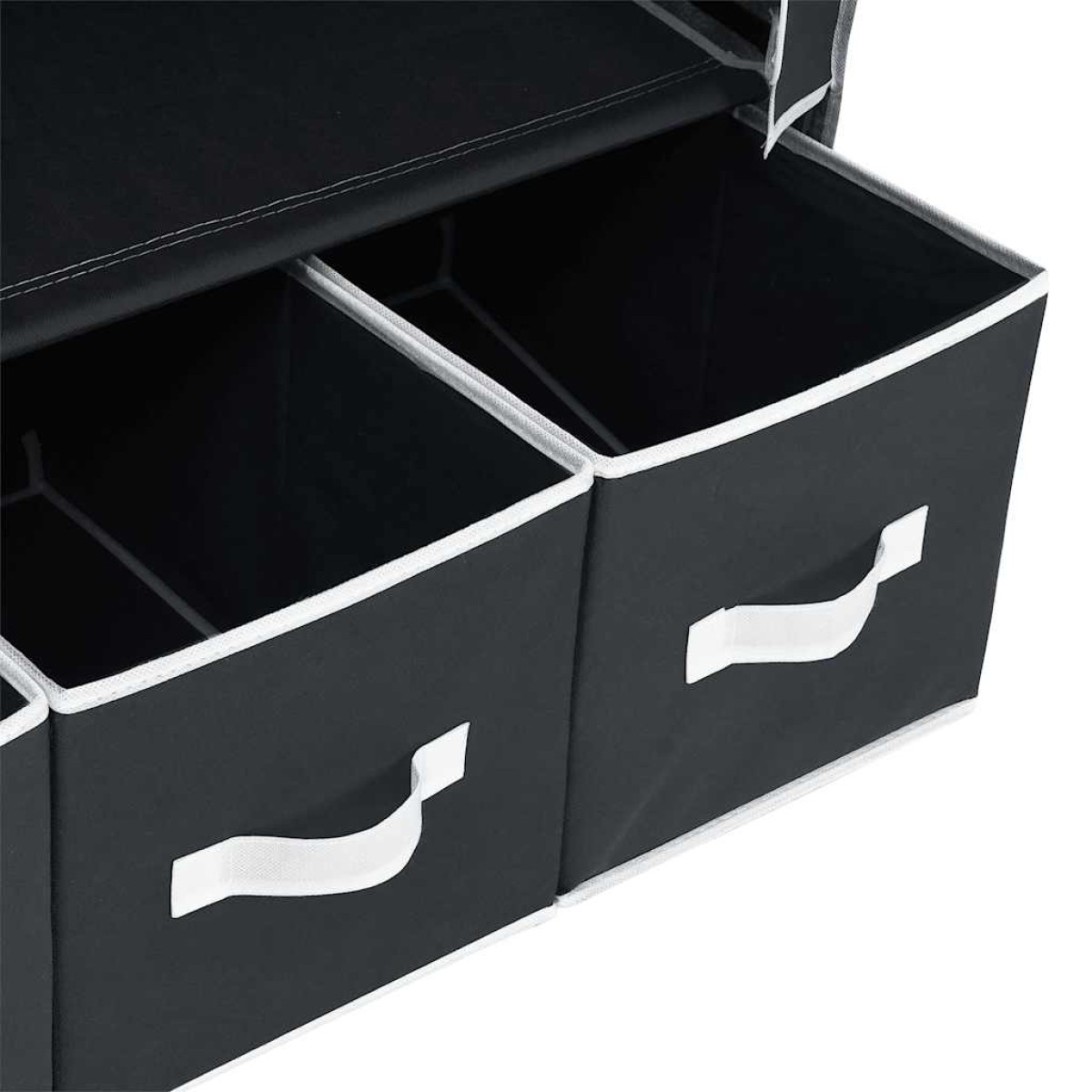 282457 vidaXL Wardrobe Black 87x49x159 cm Fabric