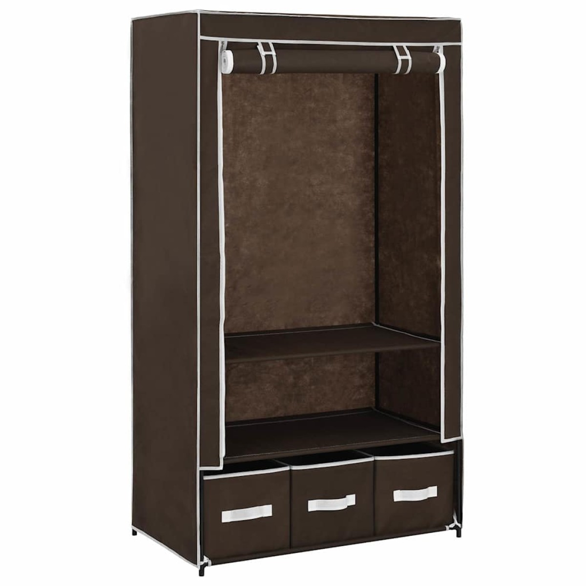 282458 vidaXL Wardrobe Brown 87x49x159 cm Fabric