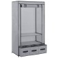 282460 vidaXL Wardrobe Grey 87x49x159 cm Fabric