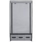 282460 vidaXL Wardrobe Grey 87x49x159 cm Fabric