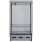 282460 vidaXL Wardrobe Grey 87x49x159 cm Fabric