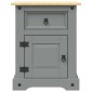 vidaXL Κομοδίνο Μεξικάνικο Στιλ Corona Γκρι 53 x 39 x 66εκ Ξύλο Πεύκου