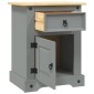 vidaXL Κομοδίνο Μεξικάνικο Στιλ Corona Γκρι 53 x 39 x 66εκ Ξύλο Πεύκου