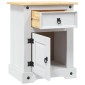 vidaXL Κομοδίνο Μεξικάνικο Στιλ Corona Λευκό 53x39x66 εκ. Ξύλο Πεύκου