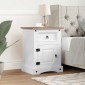 vidaXL Κομοδίνο Μεξικάνικο Στιλ Corona Λευκό 53x39x66 εκ. Ξύλο Πεύκου