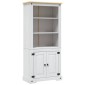 vidaXL Έπιπλο Τηλ. Μεξικ. Στιλ Corona Λευκό 80x40x170 εκ. Ξύλο Πεύκου