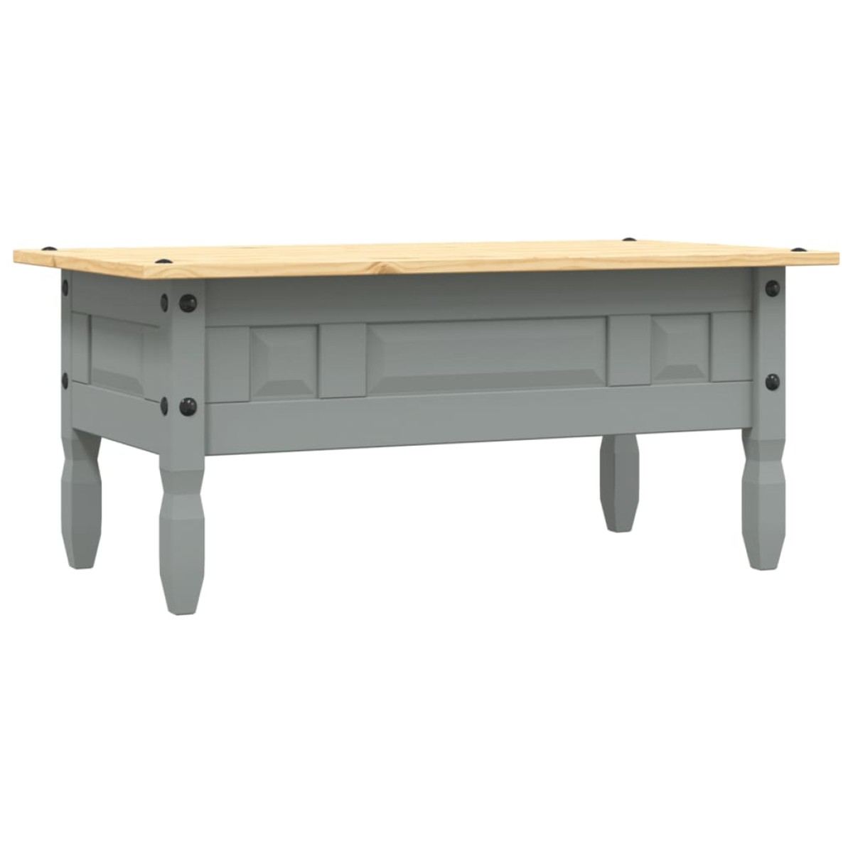 vidaXL Τραπέζι Σαλονιού Μεξικ. Στιλ Corona Γκρι 100x55x45 εκ. Πεύκο