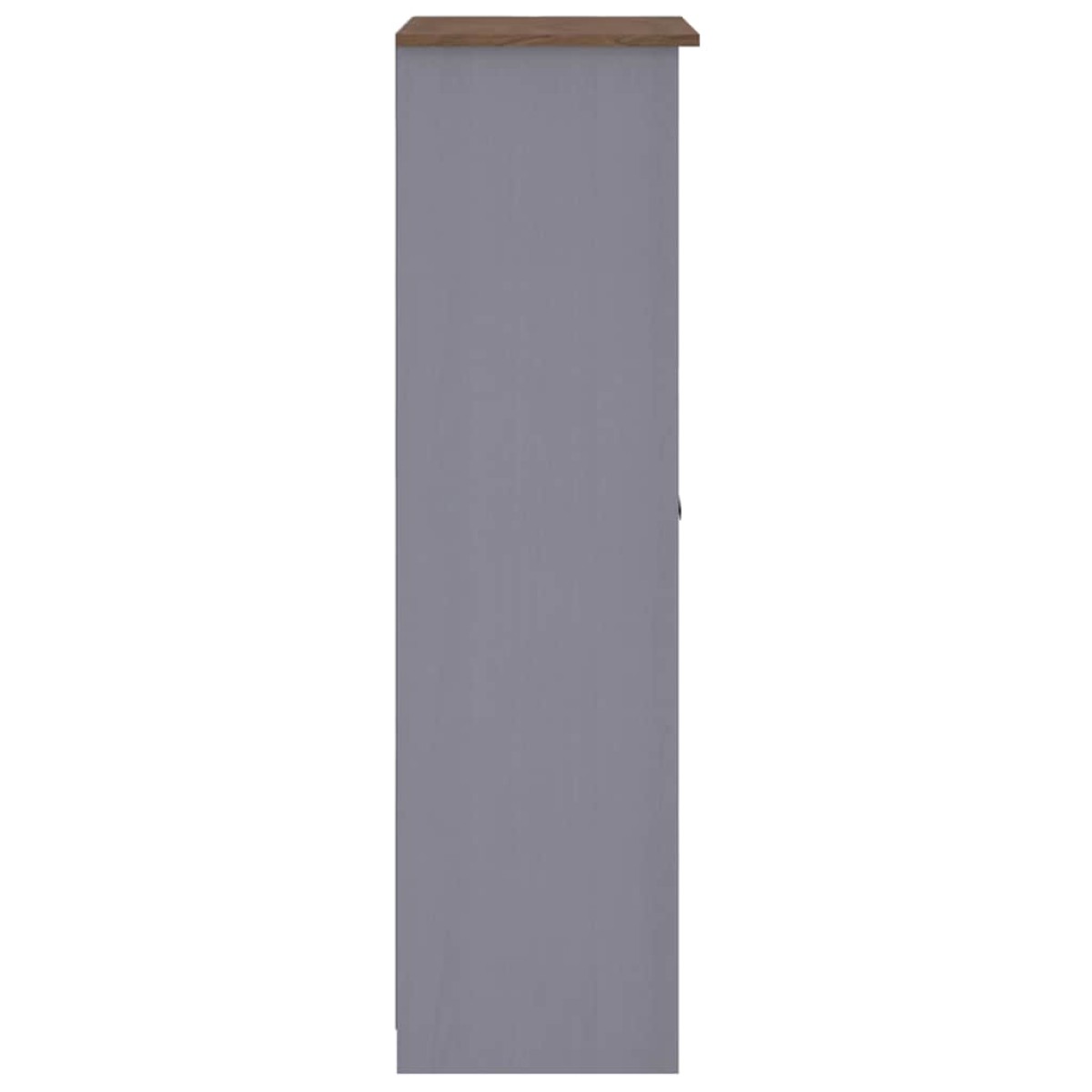 vidaXL Ντουλάπα Γκρι 80 x 50 x 171,5 εκ. από Μασίφ Ξύλο Πεύκου Panama