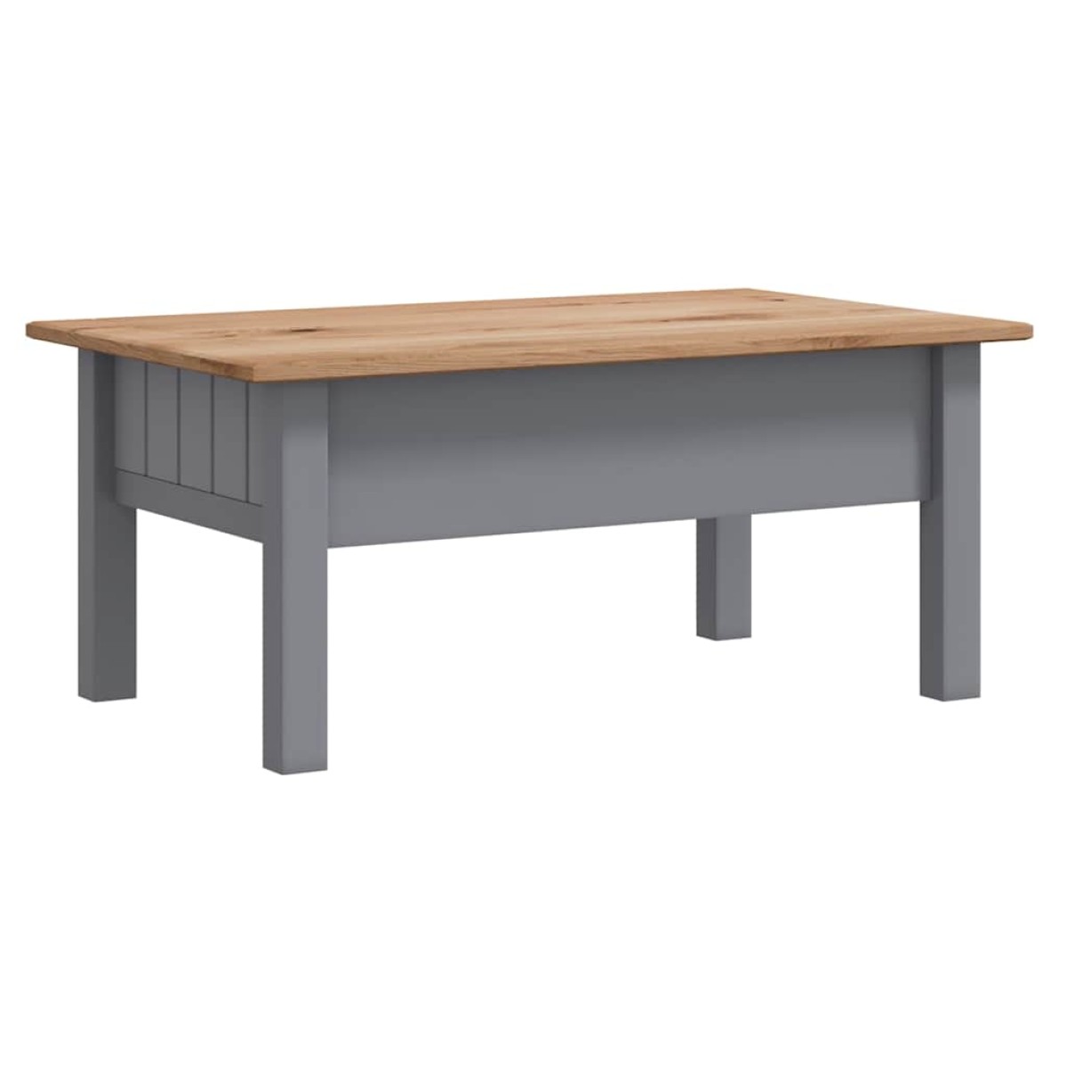 vidaXL Τραπεζάκι Σαλονιού Γκρι 100x60x45 εκ. Μασίφ Πεύκο Σειρά Panama