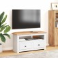 vidaXL Έπιπλο TV Λευκό 93 x 49 x 49 εκ. Μασίφ Ξύλο Πεύκου Σειρά Panama