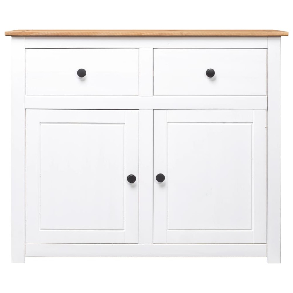 vidaXL Μπουφές Λευκός 93 x 40 x 80 εκ. από Ξύλο Πεύκου Σειρά Panama