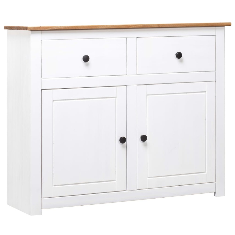 vidaXL Μπουφές Λευκός 93 x 40 x 80 εκ. από Ξύλο Πεύκου Σειρά Panama