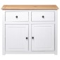 vidaXL Μπουφές Λευκός 93 x 40 x 80 εκ. από Ξύλο Πεύκου Σειρά Panama