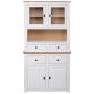 vidaXL Μπουφές Λευκός 93 x 40,5 x 180 εκ. από Ξύλο Πεύκου Σειρά Panama