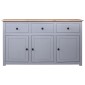 vidaXL Μπουφές 135 x 40 x 80 εκ. από Μασίφ Ξύλο Πεύκου Σειρά Panama